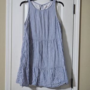 Old Navy Blue and White Striped Kids Dress